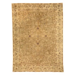 Persische Täbris Teppiche - Wolle Braun Elfenbein Design - 76002