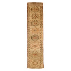 Alfombra Persa Heriz - Lana Marrón Marfil Diseño Rojo - 75954