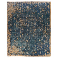 Nepal Modern Area Rugs - Wool Blue Ivory Navy Blue Design - 88004
