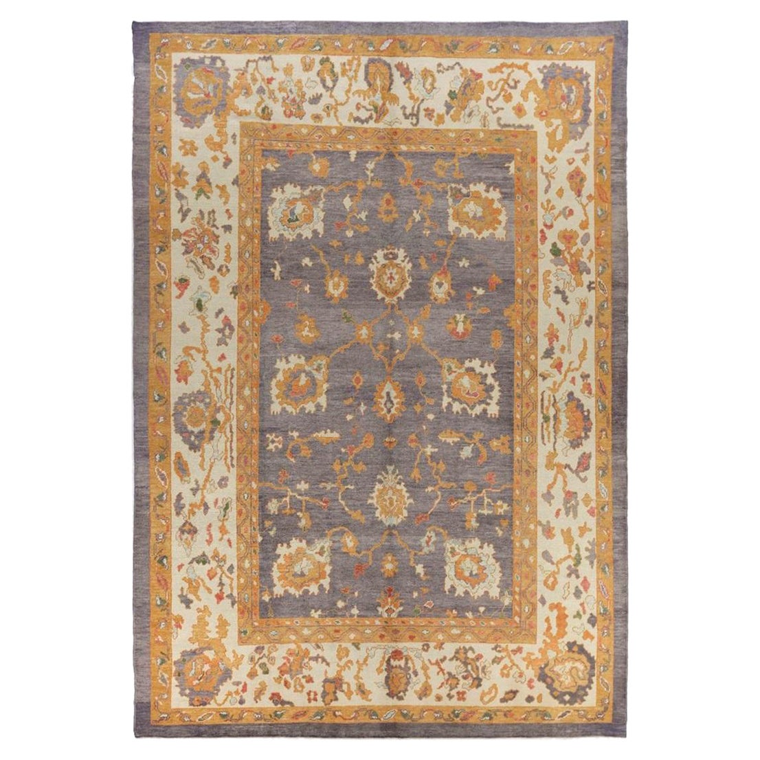 Afghanistan Oushak Area Rugs - Wolle Grau Elfenbein Gelb Design - 88007