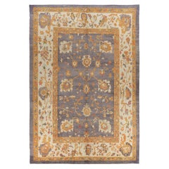 Tappeti Afghanistan Oushak - Lana Grigio Avorio Giallo - 88007