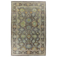 Tappeti Afghanistan Rose Collection - Lana Blu Marrone Verde - 90829