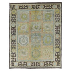 Tappeti Afghanistan Rose Collection - Lana blu marrone avorio - 90837