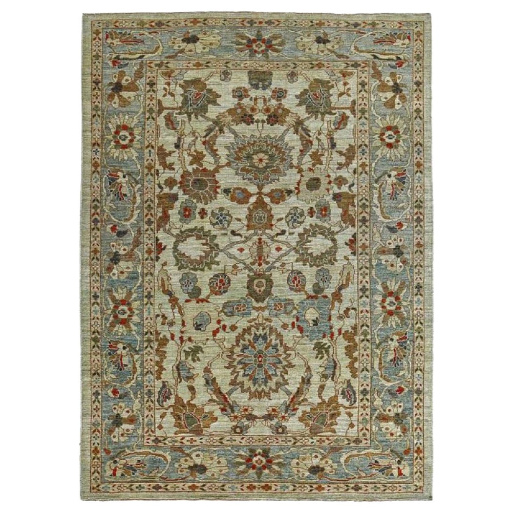 Afghanistan Sultanabad Area Rugs - Wolle Blau Braun Elfenbein - 90817