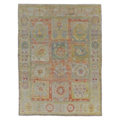 Tappeti Afghanistan Rose Collection - Lana Blu Verde Avorio - 90885