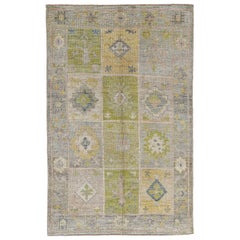 Tappeti Afghanistan Rose Collection - Lana Blu Verde Avorio - 90866
