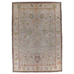 Afghanistan Rose Collection Over Size Rug - Wool Blue Ivory - 90890