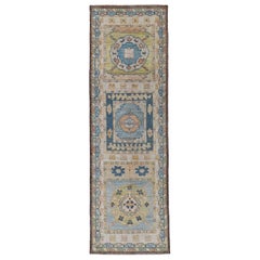 Tappeto Afghanistan Rose Collection - Lana Blu Avorio - 90874