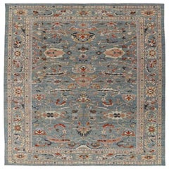 Tapis d'Afghanistan Sultanabad gris laine ivoire rose - 90934
