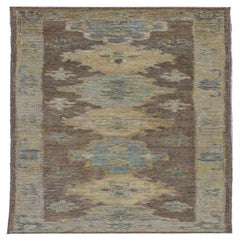 Tappeto Afghanistan Rose Collection - Lana Blu Marrone - 90950