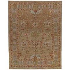 Tappeti Afghanistan Serapi - Lana Marrone Verde Avorio Rosso - 90974