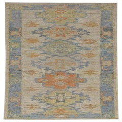 Tappeto Afghanistan Rose Collection - Lana Blu Avorio - 90977