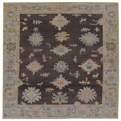Tappeti Afghanistan Rose Collection - Lana Marrone Avorio Rosa - 90993