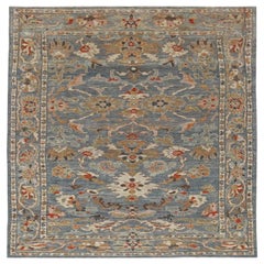Afghanistan Tapis de sol Sultanabad - Laine Bleu Brown Ivoire - 90985