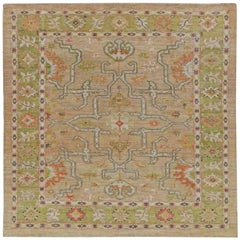 Tappeti Afghanistan Serapi - Lana Verde Avorio Rosa - 90988