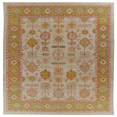 Tappeto Afghanistan Serapi Over Size - Disegno in lana Greene & Greene Ivory - 91019