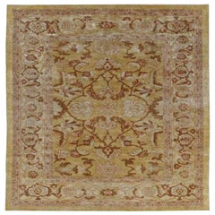 Afghanistan Tapis de sol Sultanabad - Laine Brown Ivoire Jaune - 91022