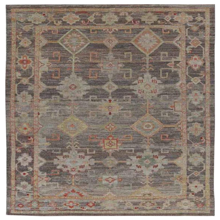 Afghanistan Rose Kollektion Teppiche - Wolle Braun Elfenbein - 91011