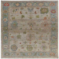 Tappeti Afghanistan Rose Collection'S - Lana Blu Verde Avorio - 91012