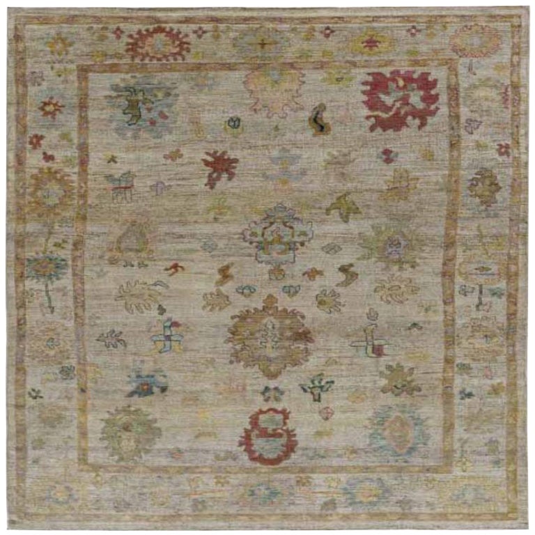 Afghanistan Rose Kollektion Teppiche - Wolle Grün Elfenbein Rot - 91014