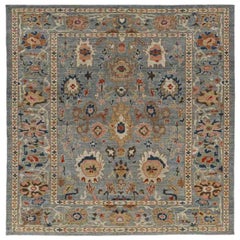 Tapis d'Afghanistan Sultanabad - Motif gris ivoire en laine - 91015