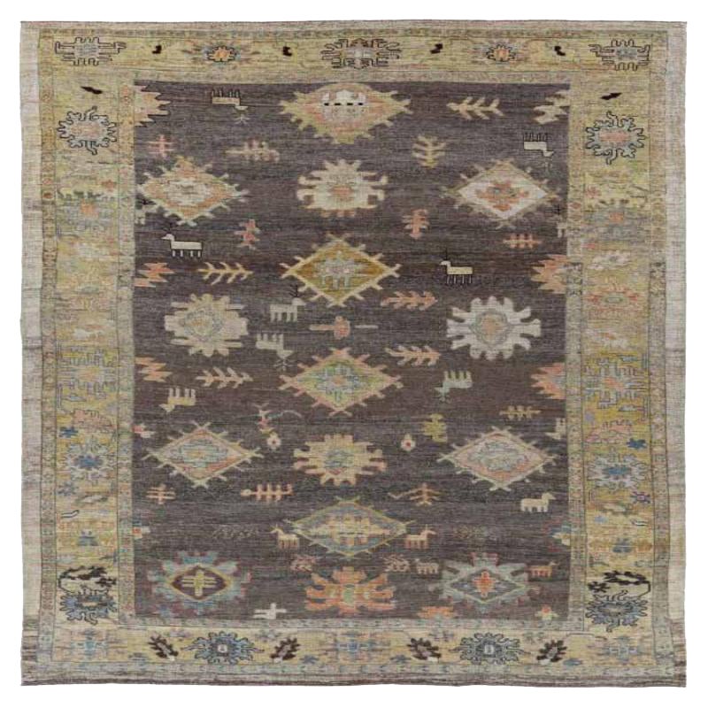 Tappeti Afghanistan Rose Collection - Lana Marrone Verde Rosa - 91039