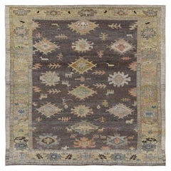 Afghanistan Rose Kollektion Teppiche - Wolle Braun Grün Rosa - 91039