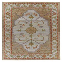 Tappeto Afghanistan Serapi Over Size - Lana Marrone Avorio Rosso - 91041