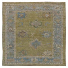 Tappeti Afghanistan Rose Collection - Lana Blu Verde Avorio - 91043