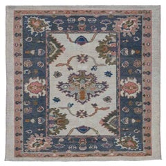 Tappeto Afghanistan Rose Collection'S - Lana Blu Avorio Rosa - 91044