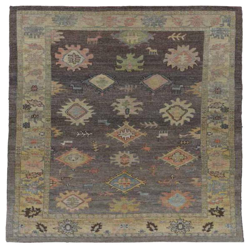 Afghanistan Rose Kollektion Teppiche - Wolle Brown Purpel - 91045