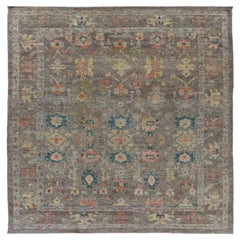 Tappeti Afghanistan Rose Collection - Lana Blu Marrone Rosa - 91046