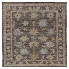 Tappeti Afghanistan Rose Collection - Lana Blu Marrone Avorio - 91047