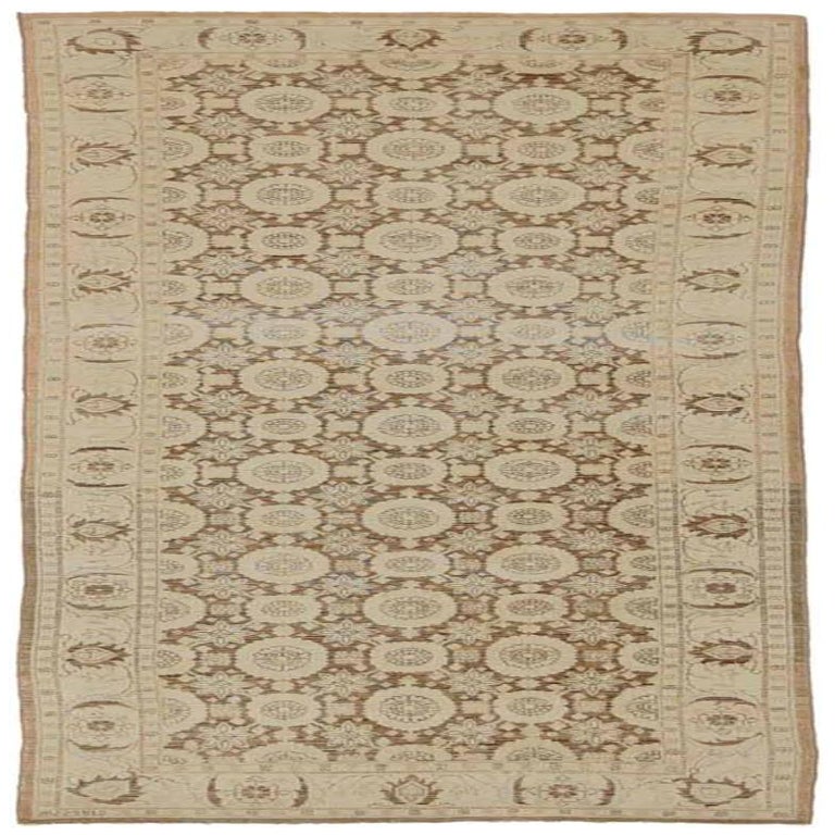 Afghanistan Tabriz Läufer Teppich - Wolle Braun Elfenbein Design - 92062