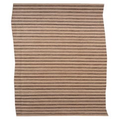 Alfombra Corredera Kilim Afganistán - Lana Marrón Diseño Marfil - 92098