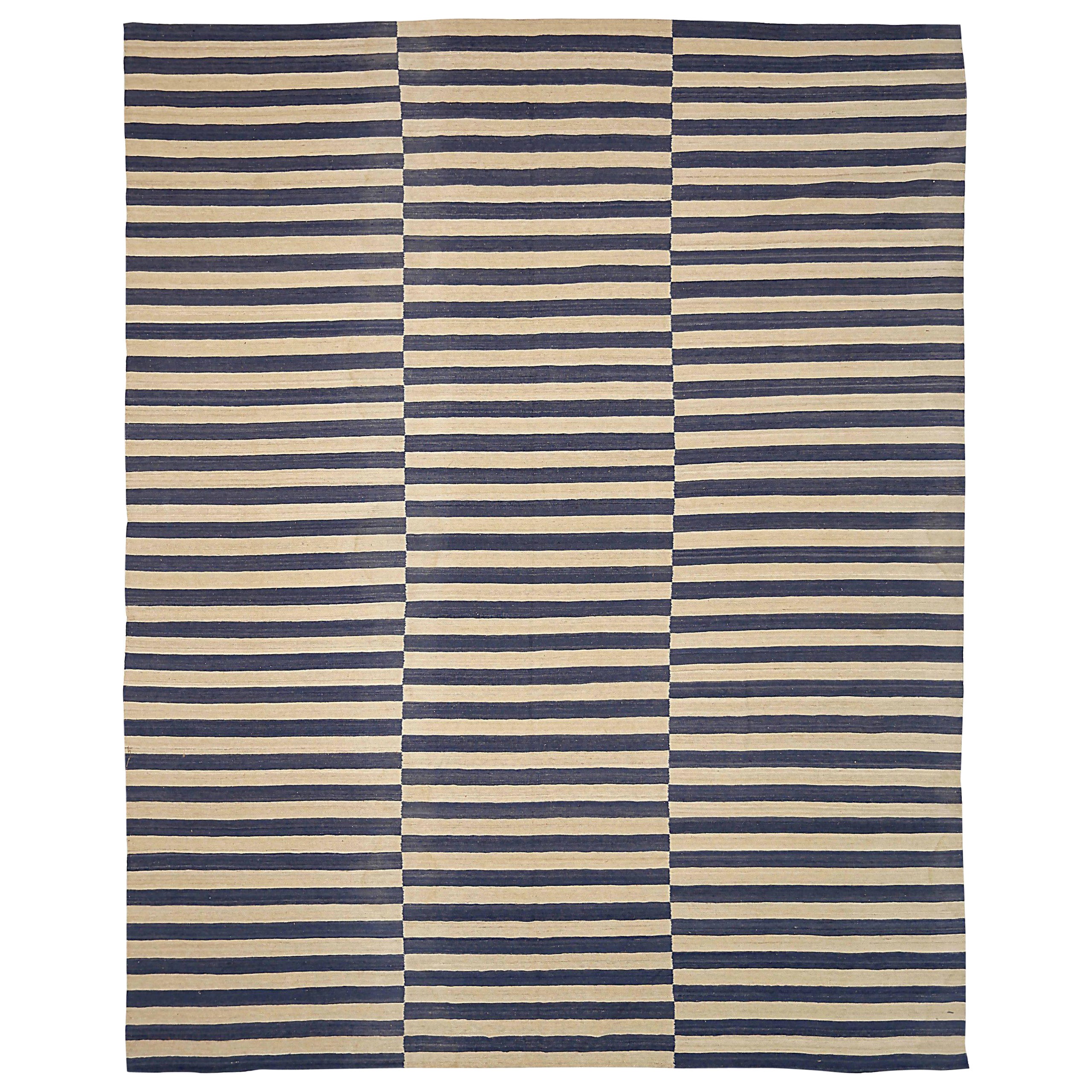 Afghanistan Kilim Teppiche - Wolle Braun Elfenbein Design - 92100