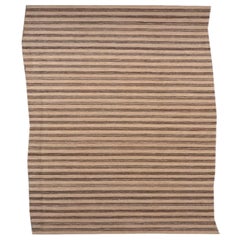 Alfombra Corredera Kilim Afganistán - Lana Marrón Diseño Marfil - 92103