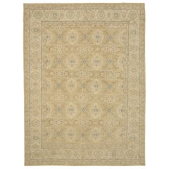 Afganistán Tabriz Alfombras - Lana Diseño Topo Marfil - 92082