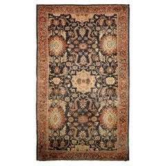 Persian Sultanabad Over Size Rug - Wool Ivory Navy Blue Red - 92123