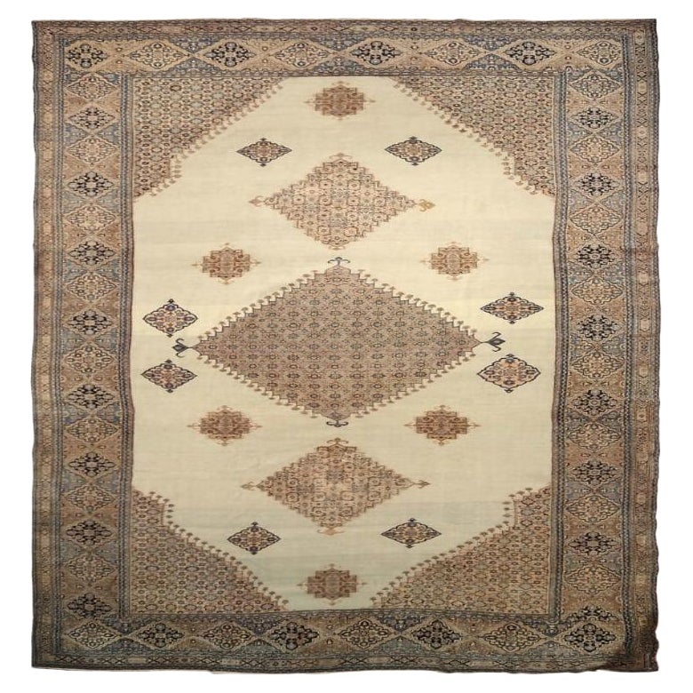 Tapis Persan Dorokhsh Over Size - Laine Brown Ivory Design - 92130