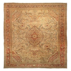 Tapis persan Tabriz - Laine ivoire rouge motif - 92140