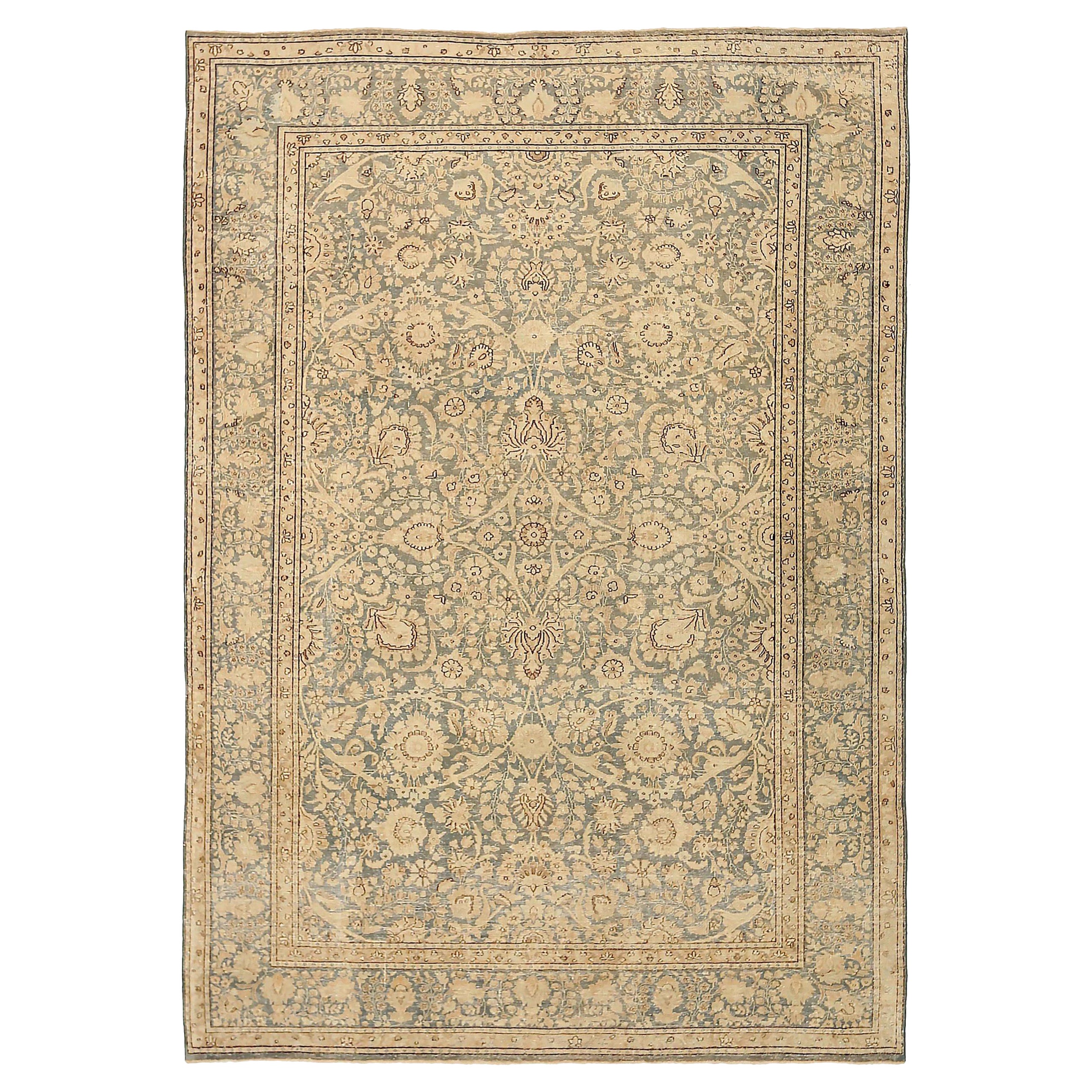 Persischer Kerman Kleiner Teppich - Wolle Braun Elfenbein Design - 92141