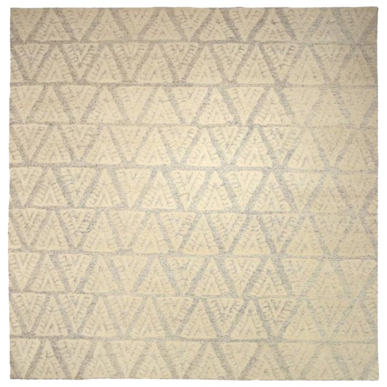 India Comfort Kollektion Over Size Teppich - Wolle Braun Elfenbein - 92144