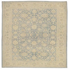 Tapis de Tabriz en laine bleu ivoire - 92562
