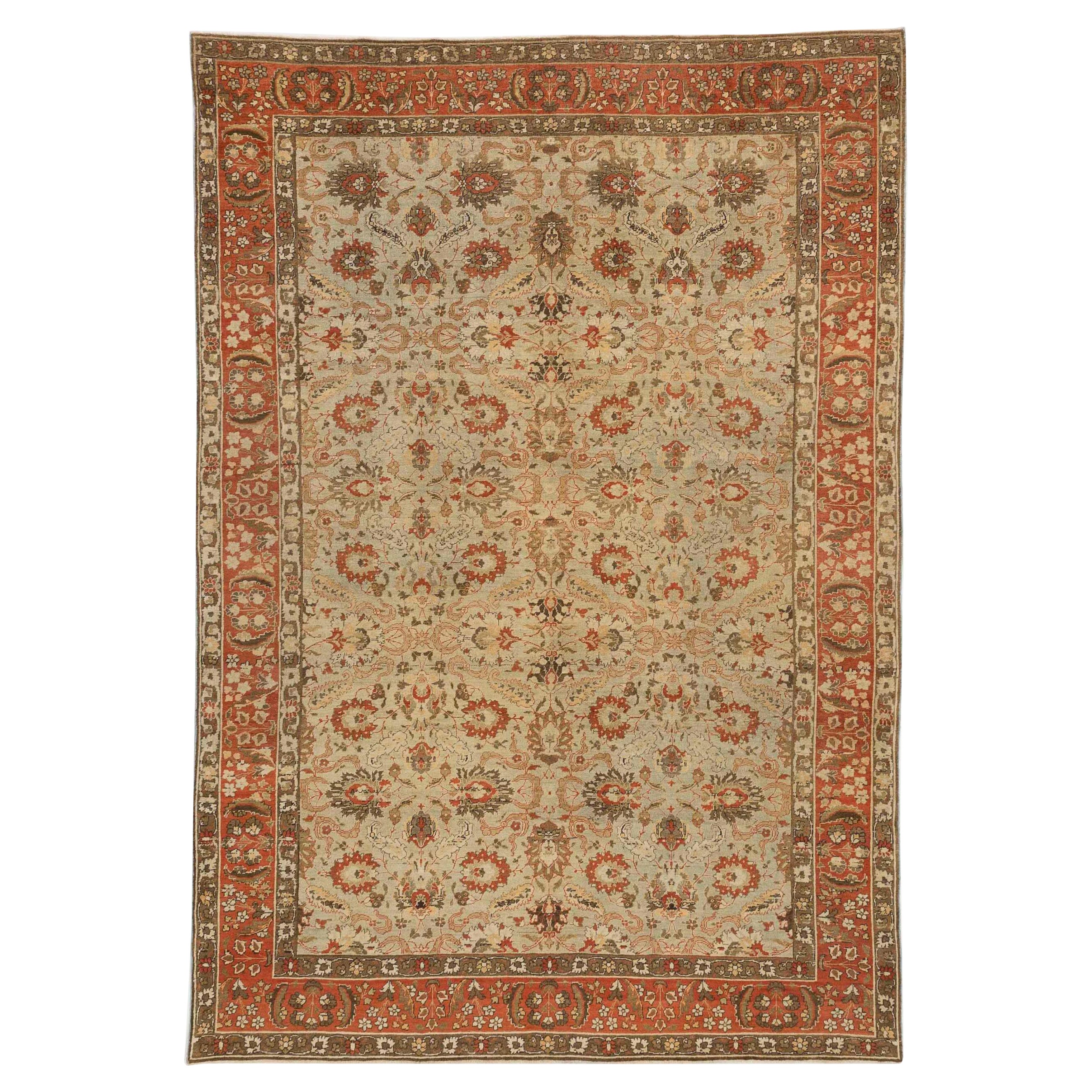 Tappeti persiani Tabriz - Lana Avorio Rosso - 13969t