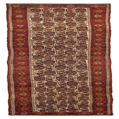 Persischer Malayer-Läufer aus Wolle - Elfenbeinrot-Design - 92621