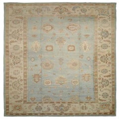 Tappeto Afghanistan Oushak - Lana Avorio Azzurro - 92624