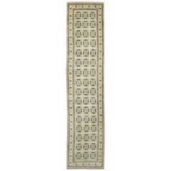 Türkei Anatoly Läufer Teppich - Wolle Schwarz Braun Elfenbein Design - 93263