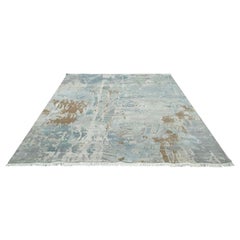 Tappeti India - Lana Blu Avorio Design - 93292