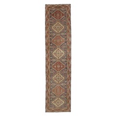 Turkey Anatoly Runner Rug - Wool Black Ivory Red Design - 93255